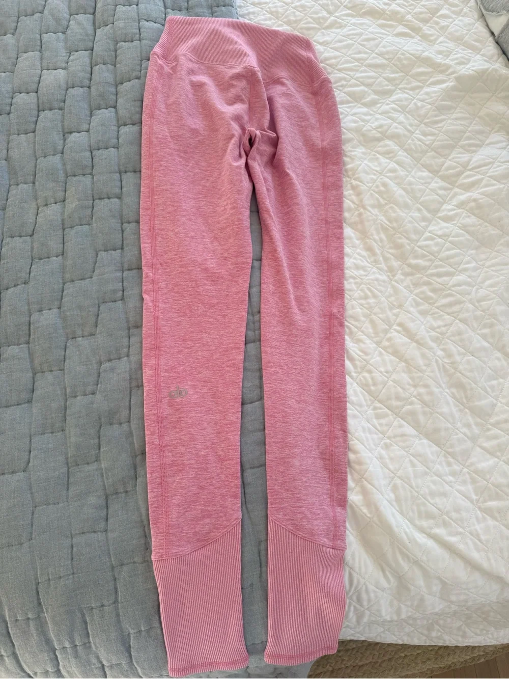ALO Yoga brushed soft stretch Pink High-Rise Leggings - Picture 2 of 6